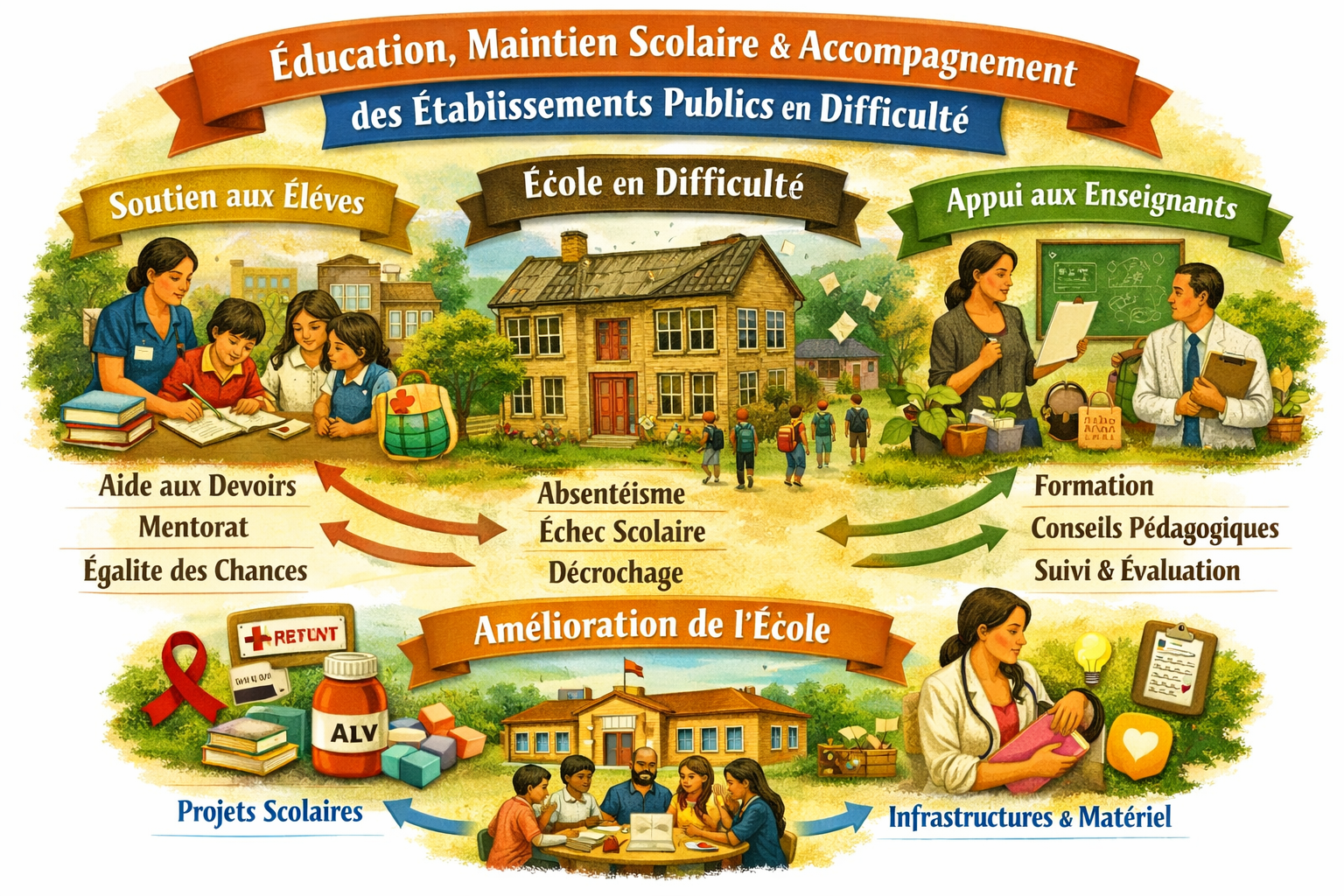 Éducation, maintien scolaire et accompagnement des établisse…